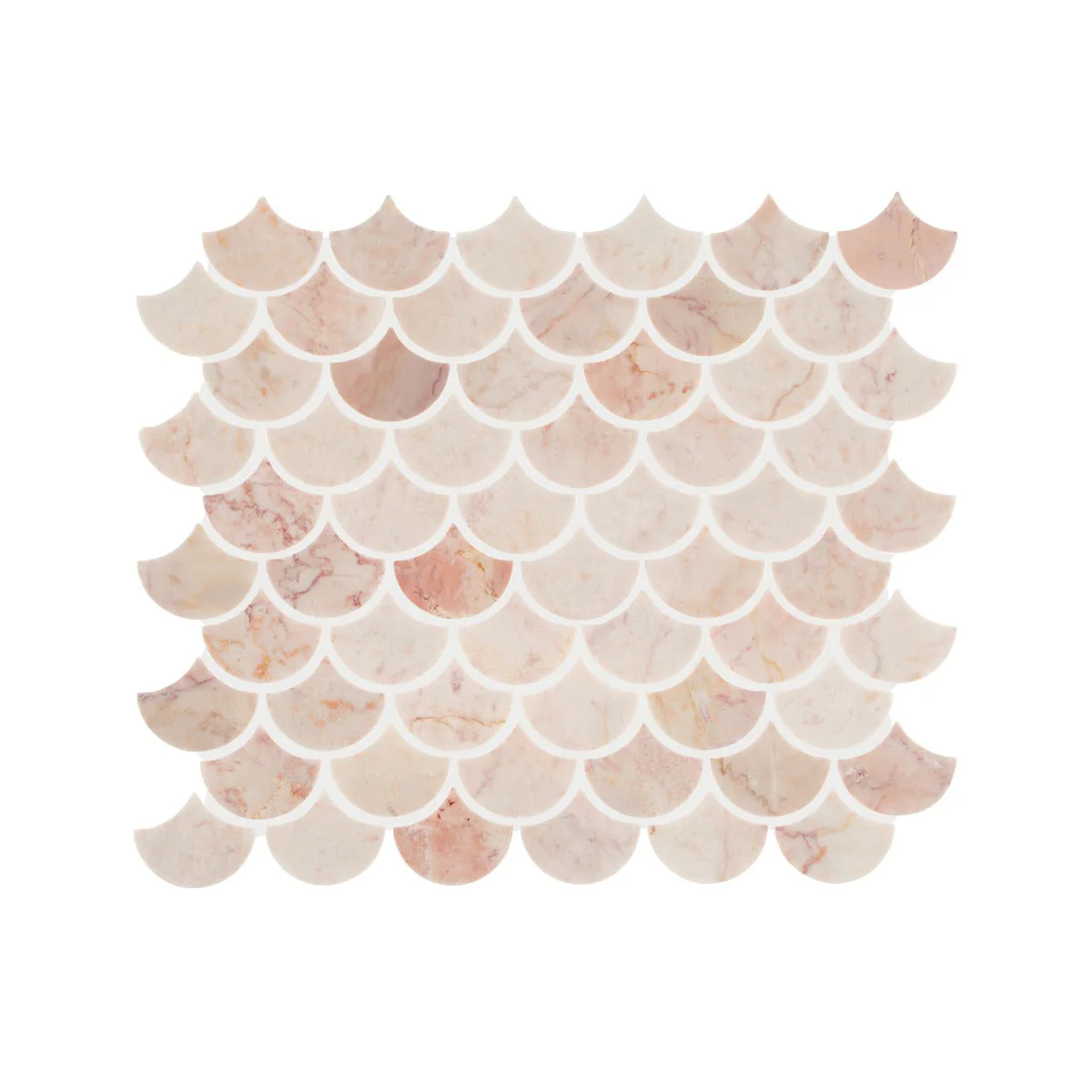 Aegean Pink Scallop Mosaic - Sample