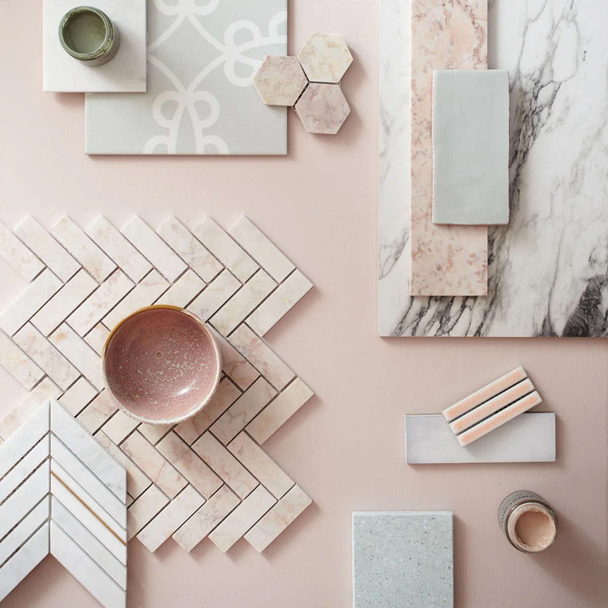 Aegean Pink Scallop Mosaic - Sample - Image 3