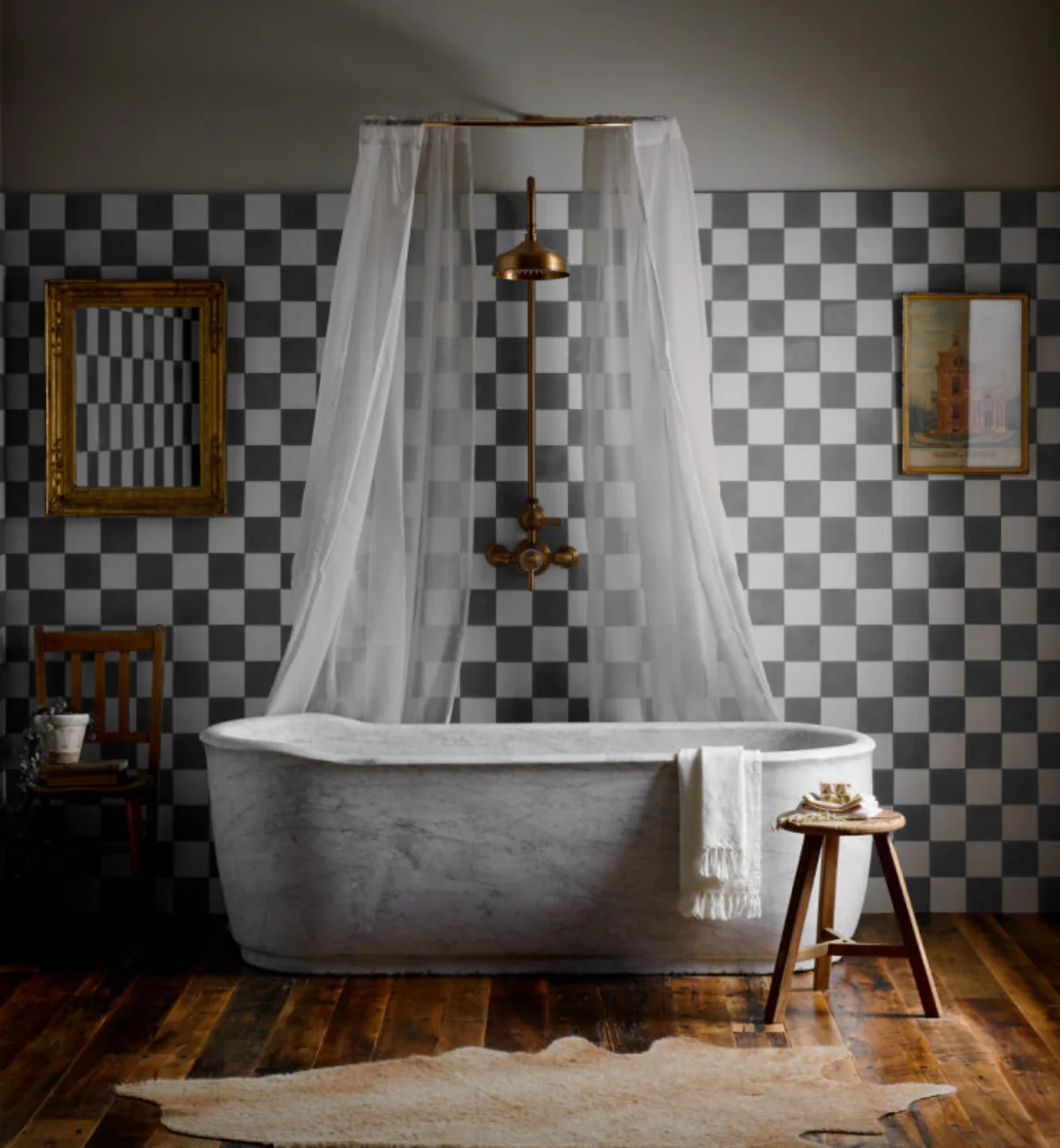 Bert & May Chequerboard Old Iron Porcelain Tile - Image 5