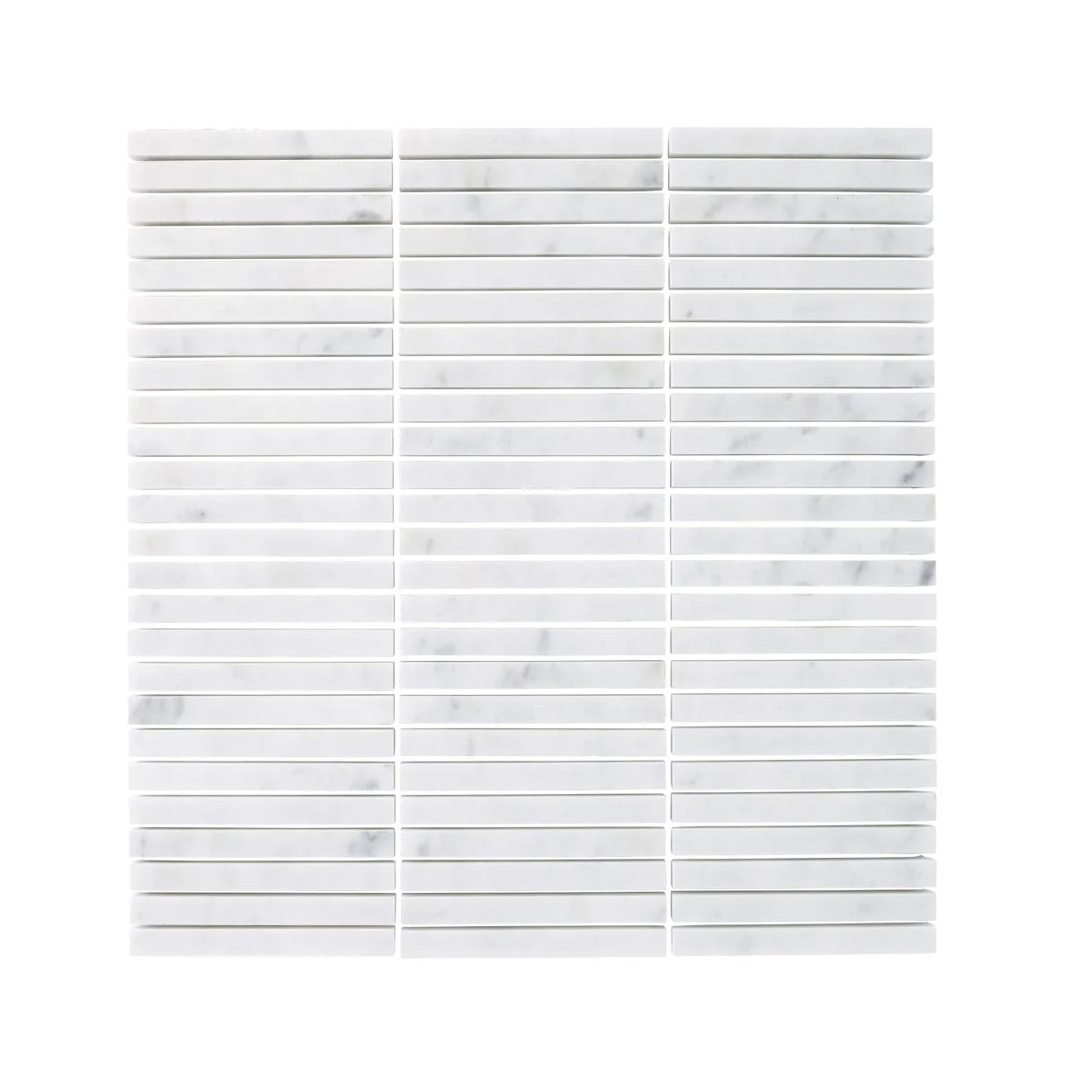 Carrara White Stacked Mosaic - Sample