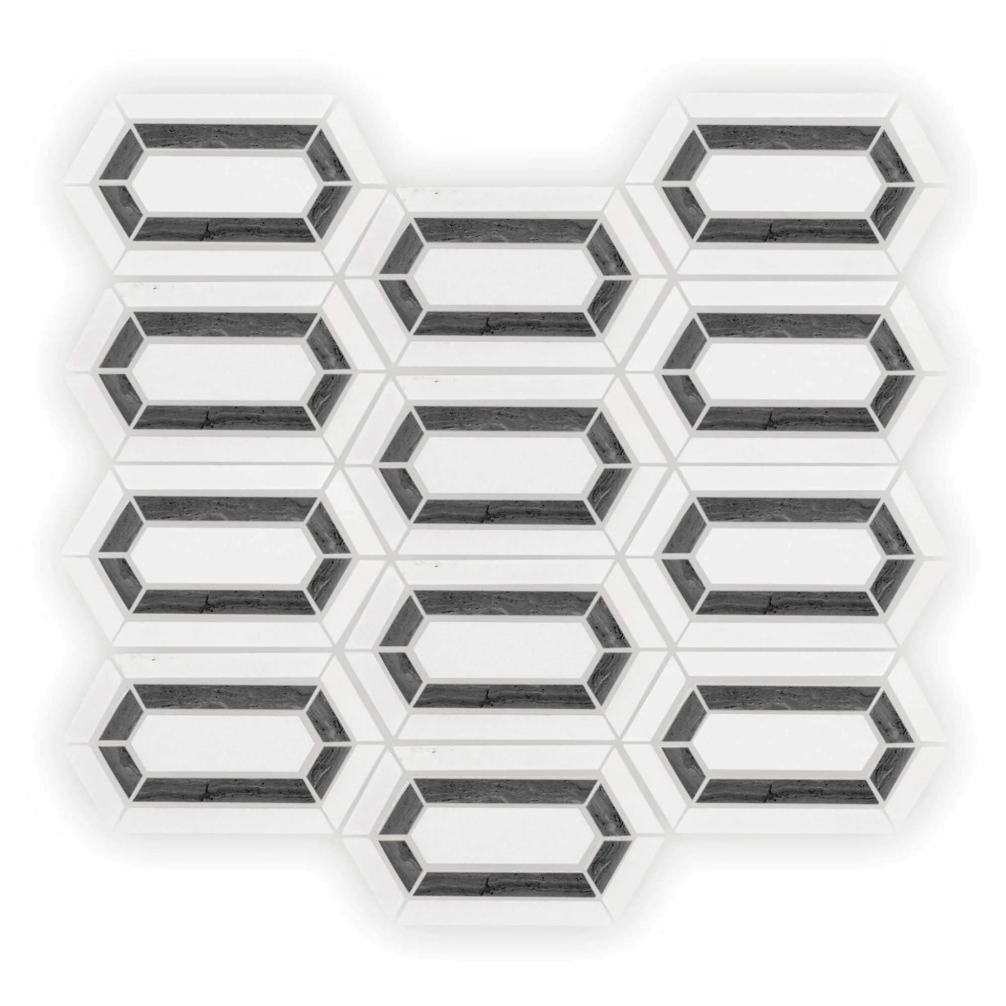 Chequers Court Double Hexagon Mosaic - Sample
