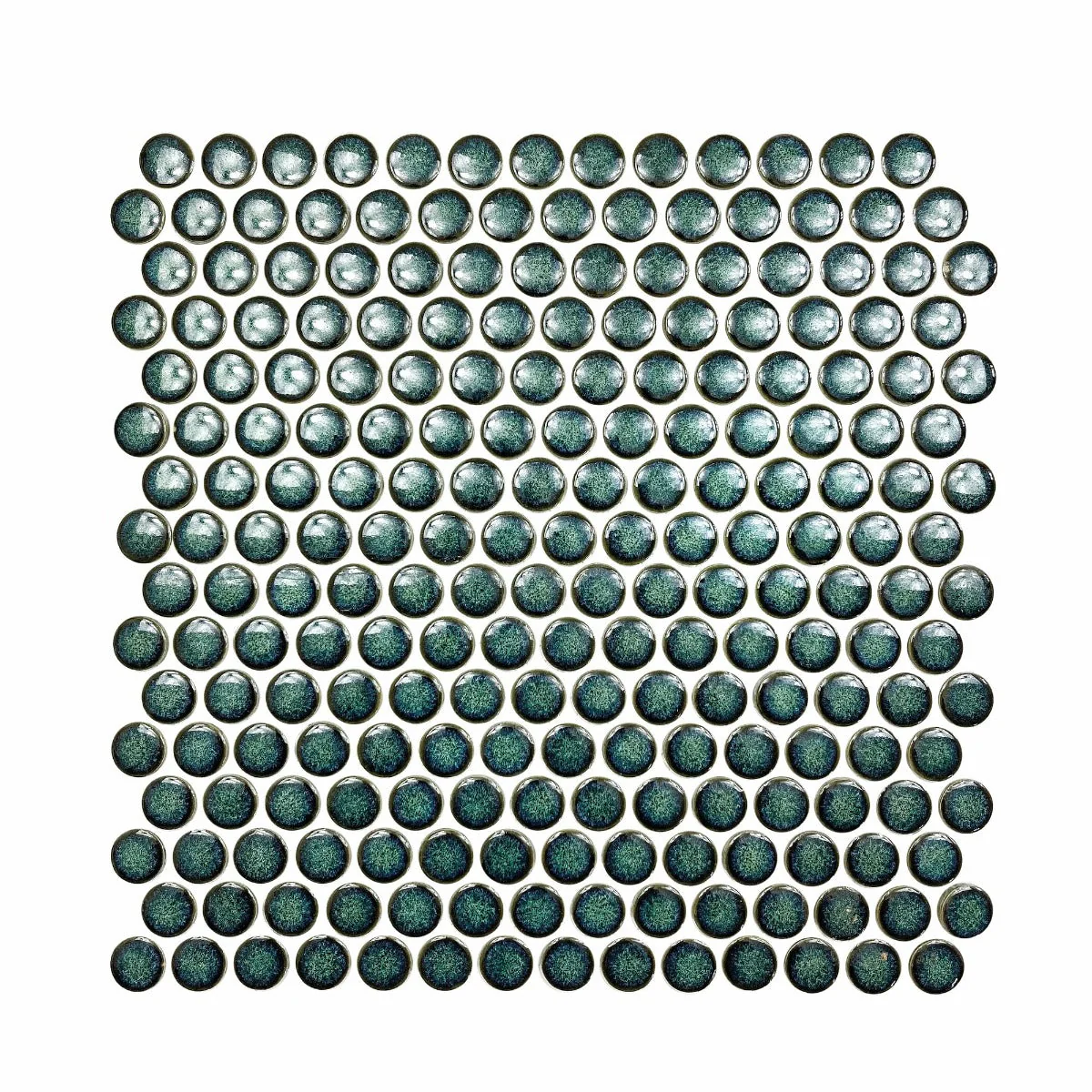 Copenhagen Penny Round Dark Green Mosaic - Sample