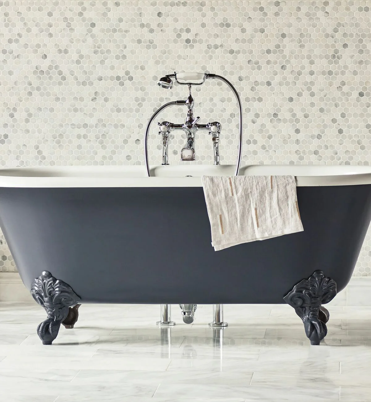 East Hampton Hexagon Marble Mosaic - Image 2