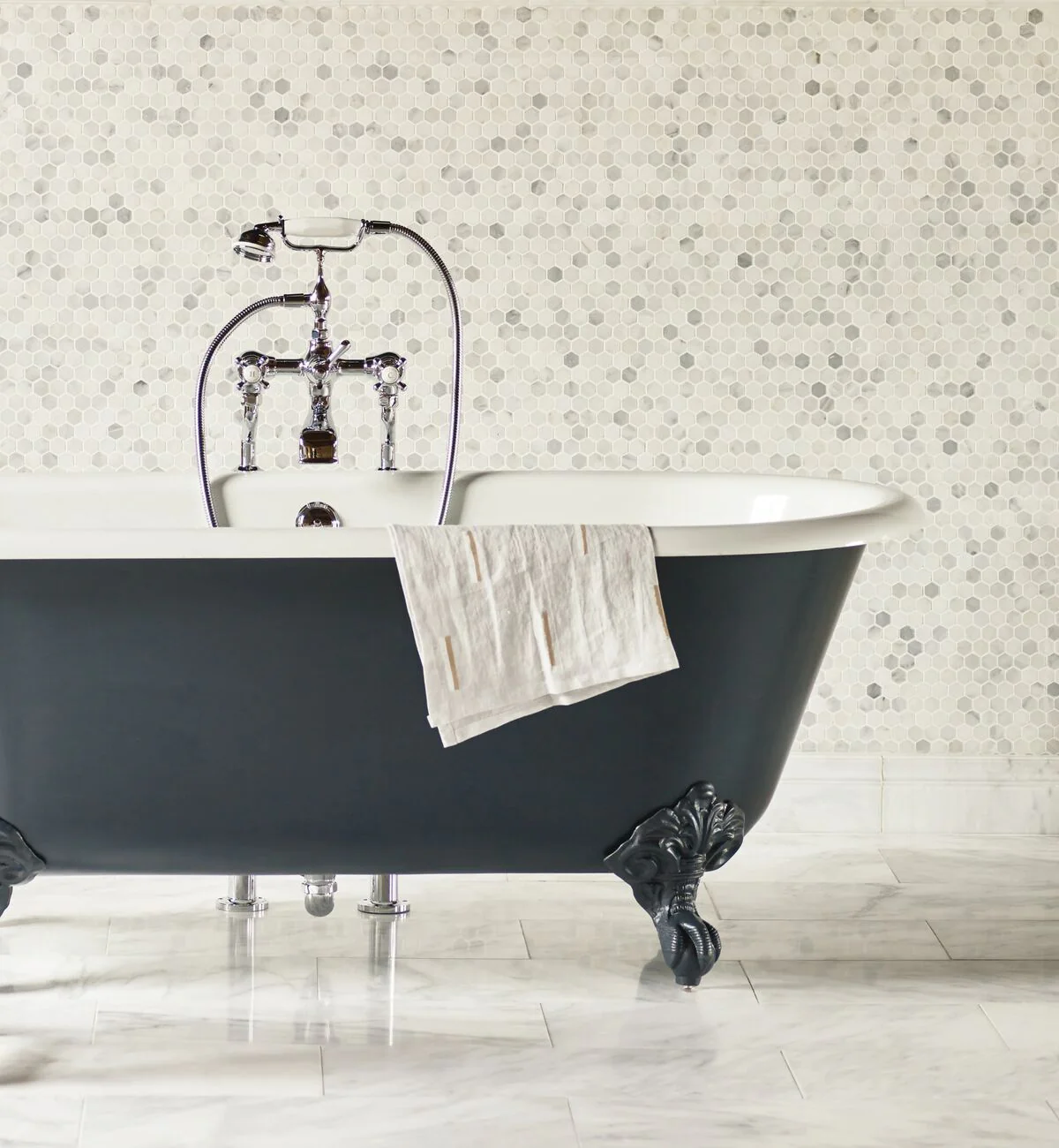 East Hampton Hexagon Marble Mosaic - Image 3