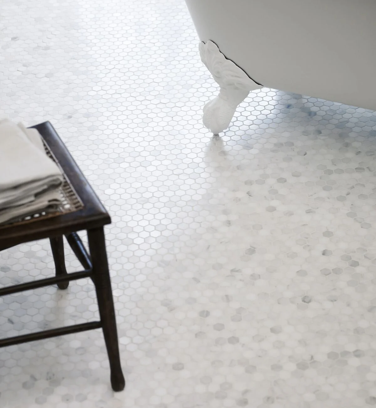 East Hampton Hexagon Marble Mosaic - Image 4
