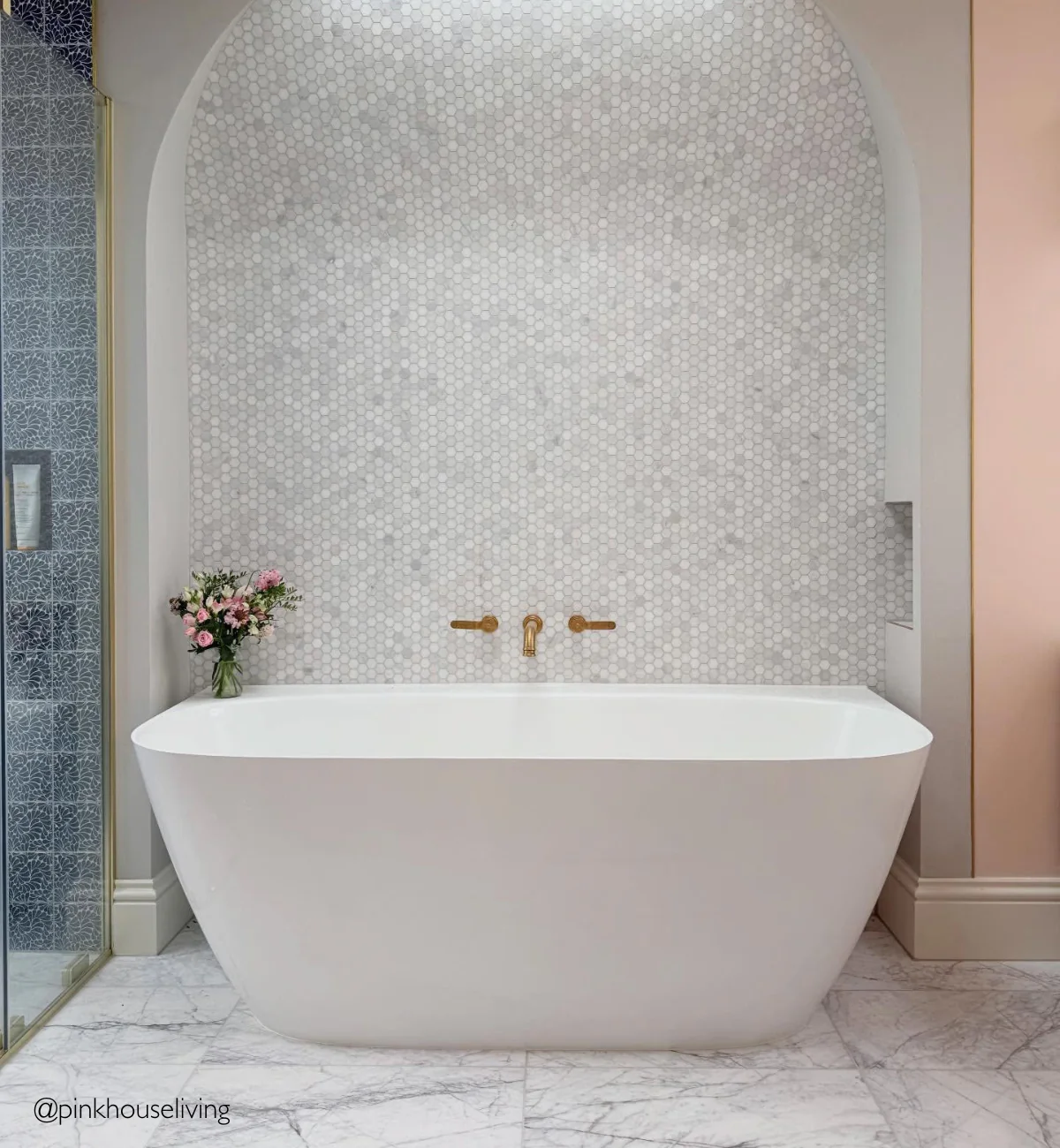 East Hampton Hexagon Marble Mosaic - Image 6
