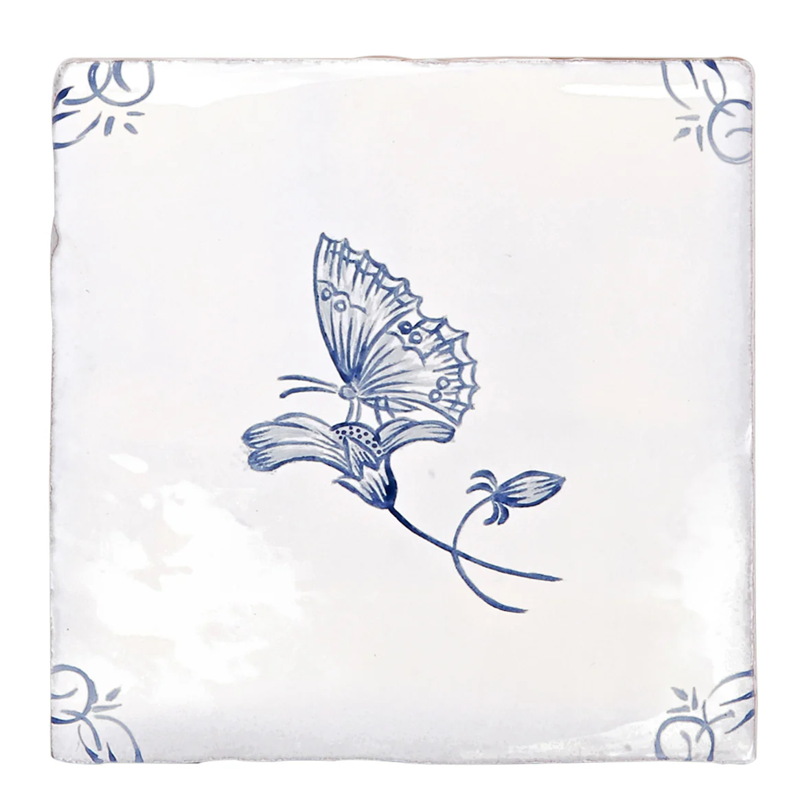 English Delft Butterfly 2 Blue Gloss Tile - Image 7