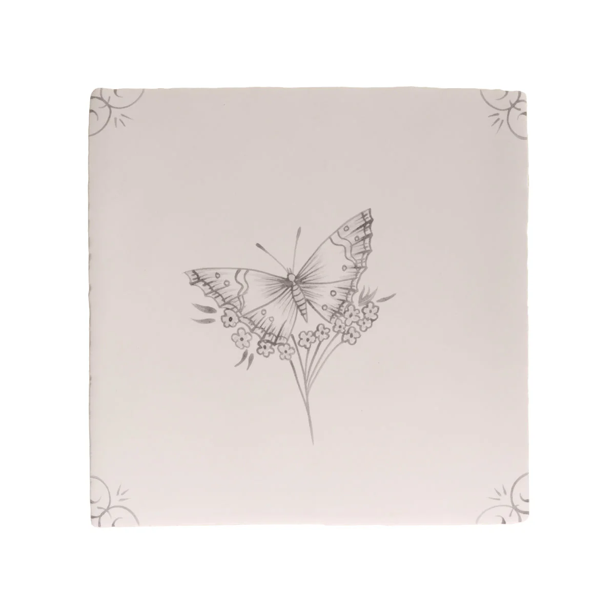 English Delft Charcoal Butterfly 1 - Sample