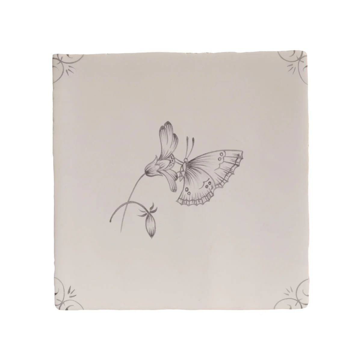 English Delft Charcoal Butterfly 2 - Sample