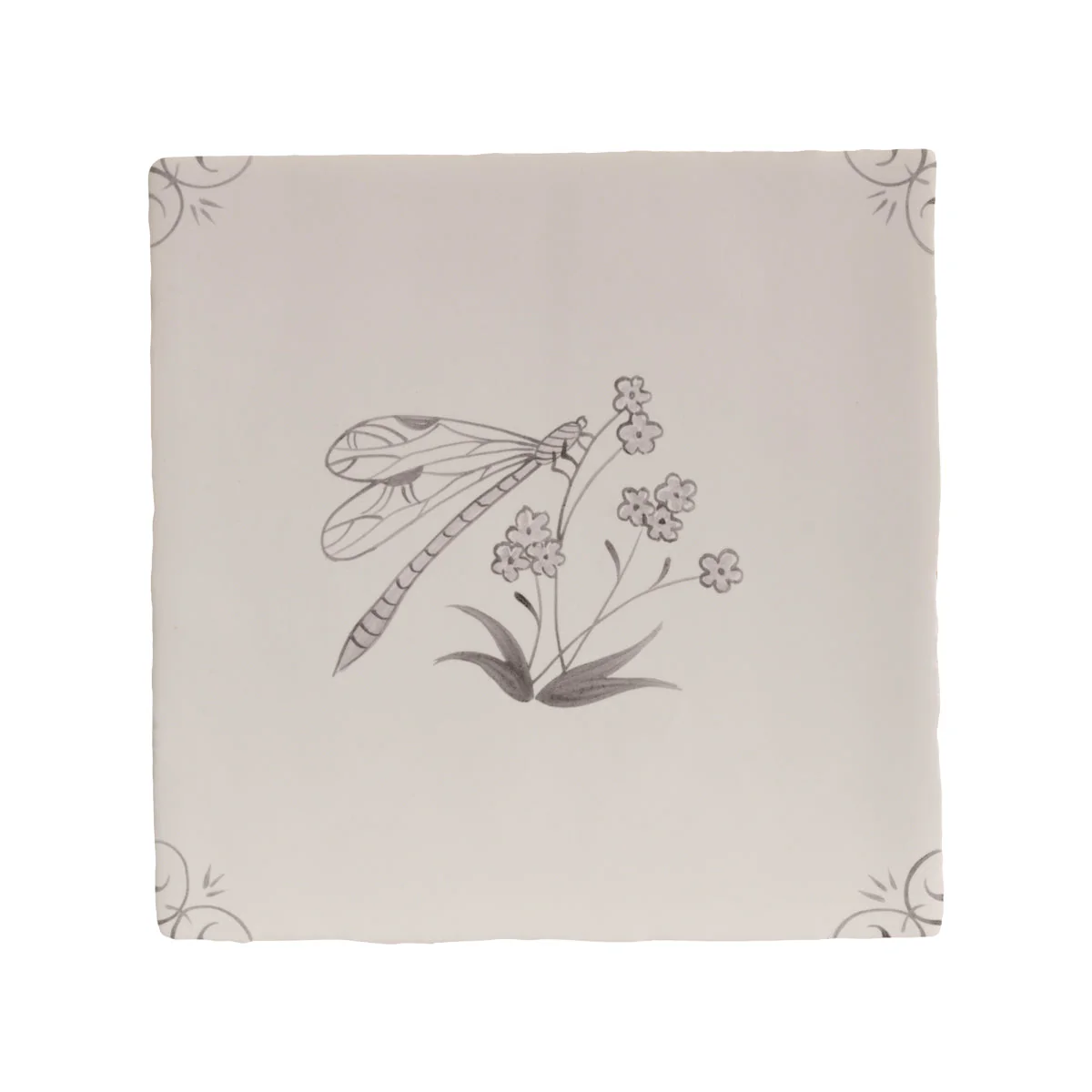 English Delft Charcoal Dragonfly - Sample