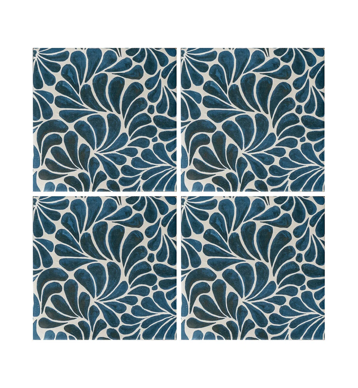 Kelmscott Emery Blue Patterned Tile - Image 2