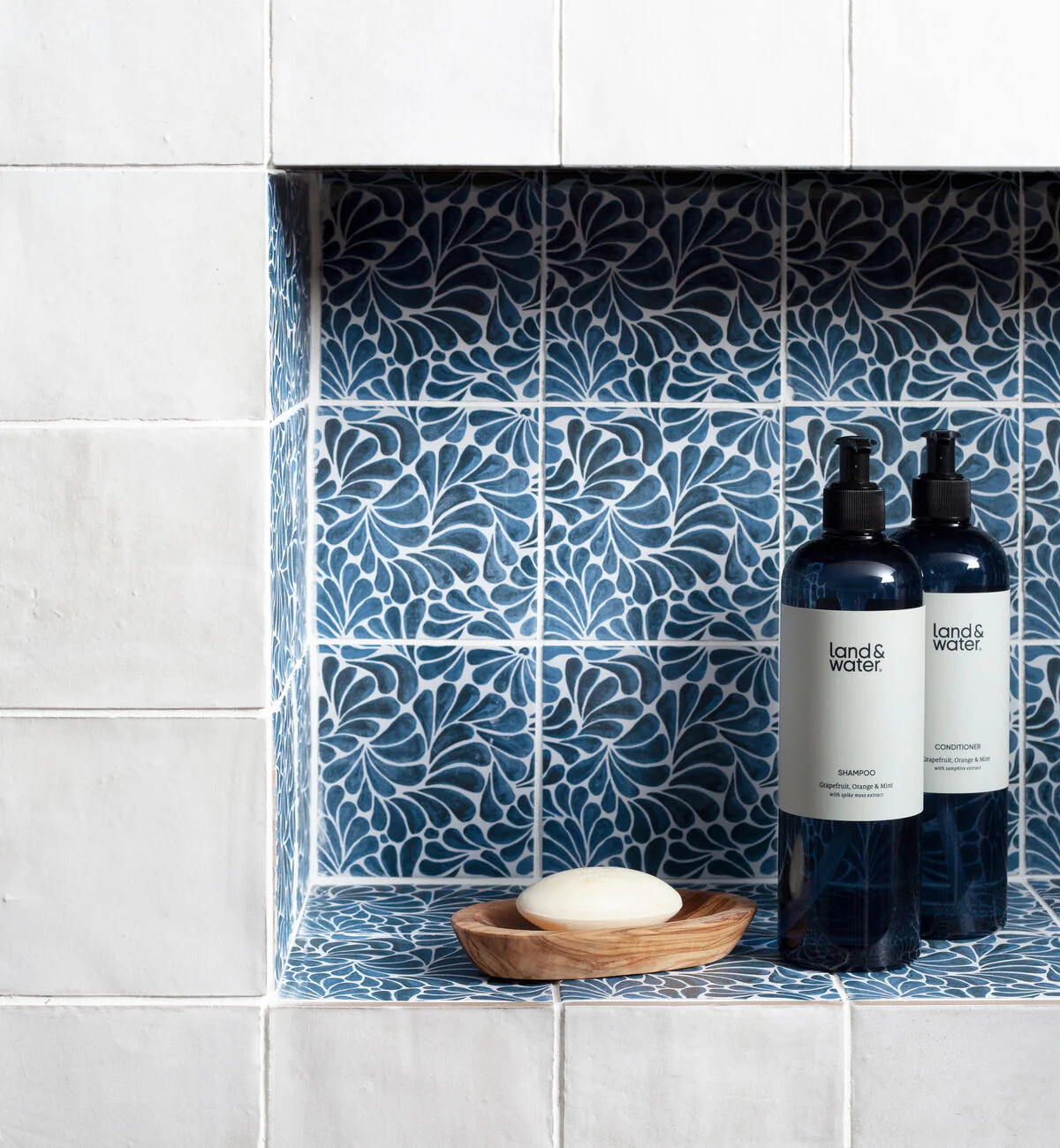 Kelmscott Emery Blue Patterned Tile - Image 5