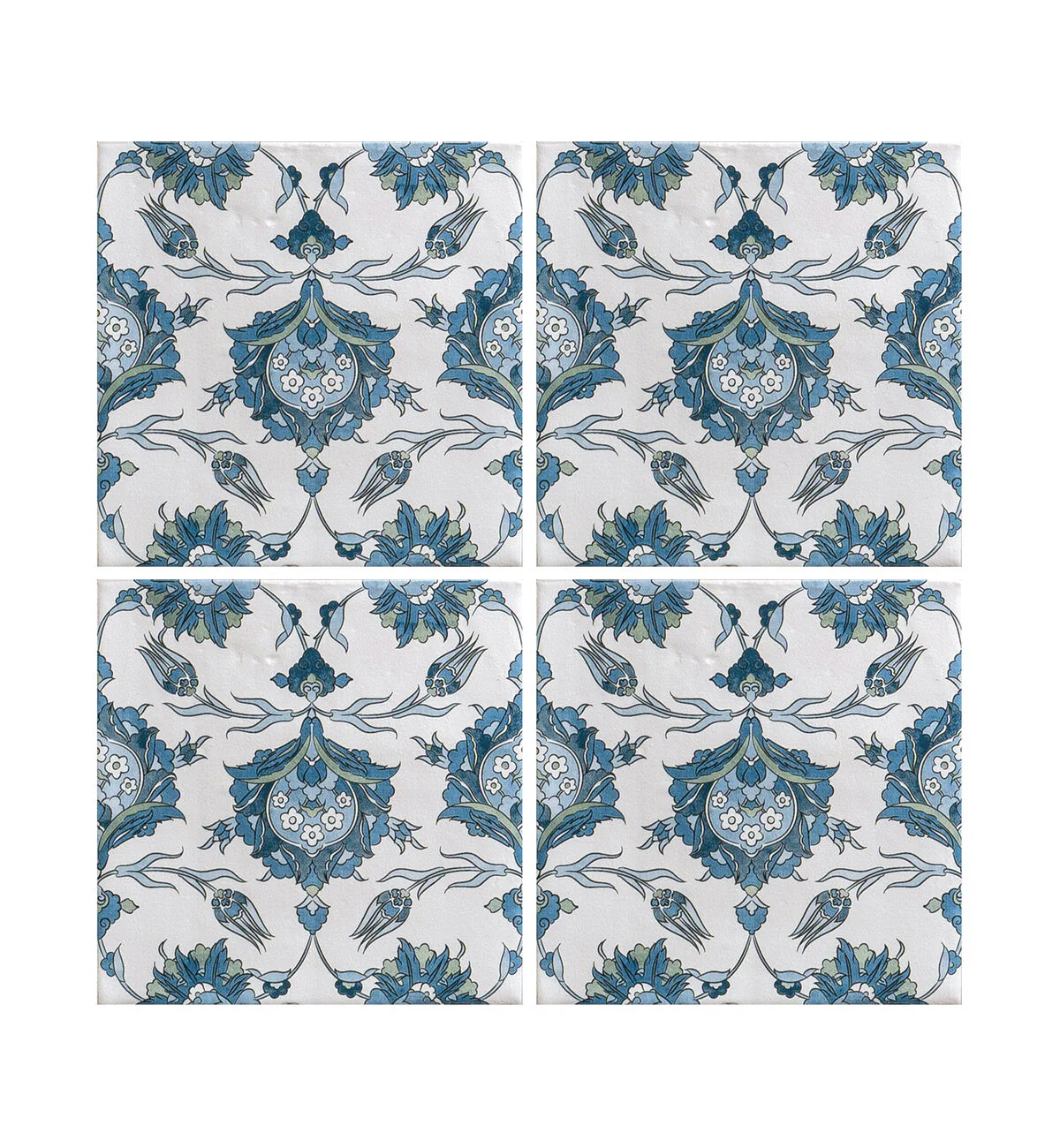 Kelmscott Standen Blue Patterned Tile - Image 2