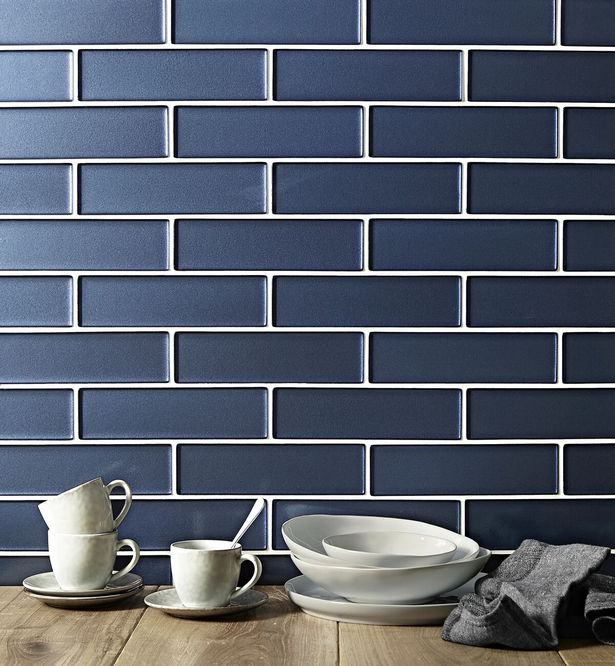 Kingfisher Blue Glass Wall Tile - Image 4