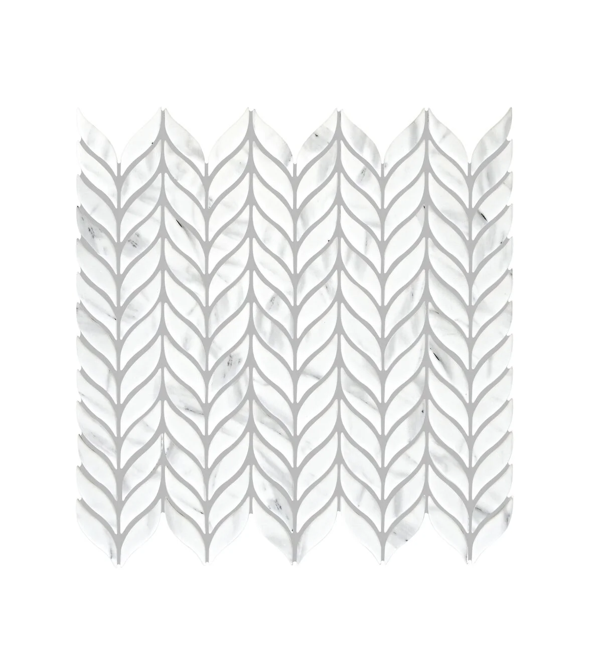 Malmo Willow Leaf White Mosaic