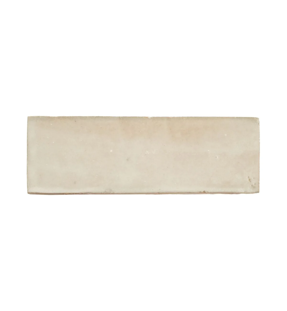 Medina Cloudy White Rectangle Handmade Moroccan Zellige Tile - Image 2