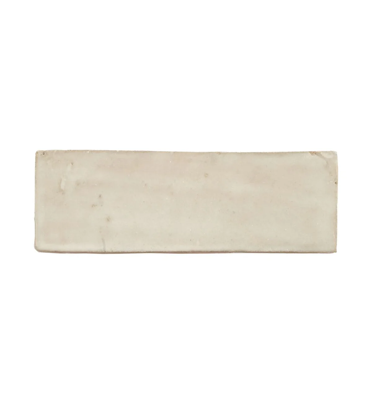 Medina Cloudy White Rectangle Handmade Moroccan Zellige Tile - Image 3