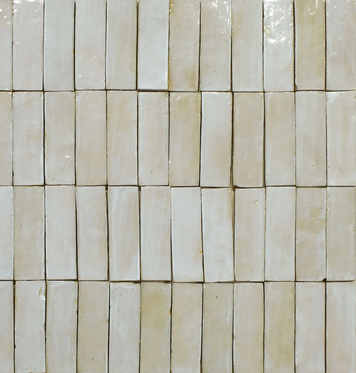 Medina Cloudy White Rectangle Handmade Moroccan Zellige Tile - Image 5
