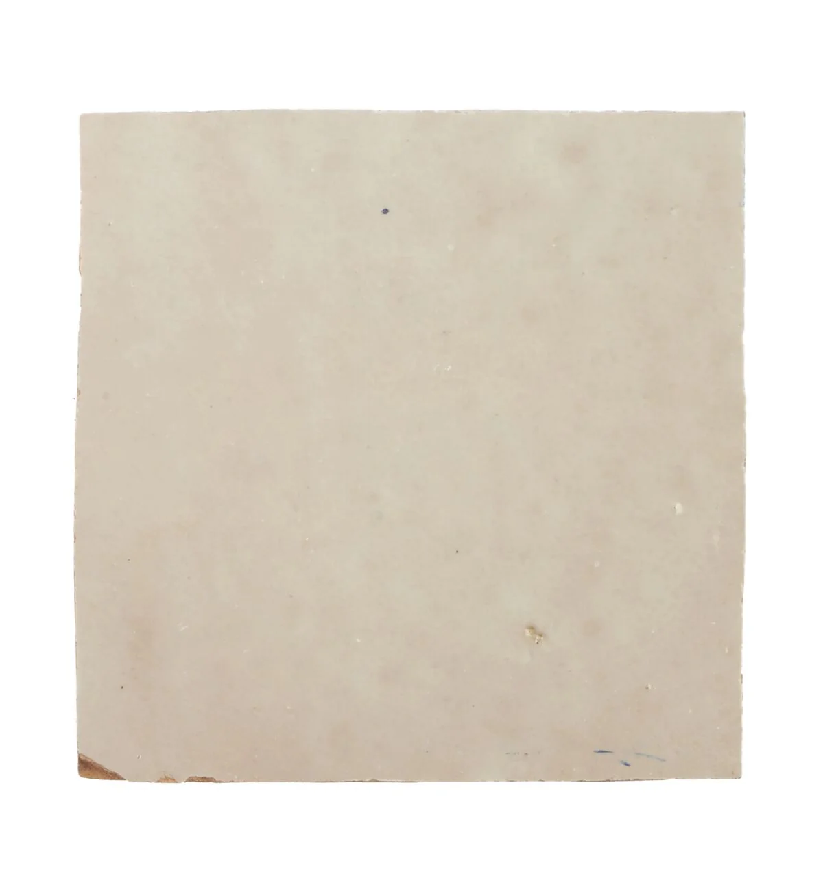 Medina Cloudy White Square Handmade Moroccan Zellige Tile - Image 2