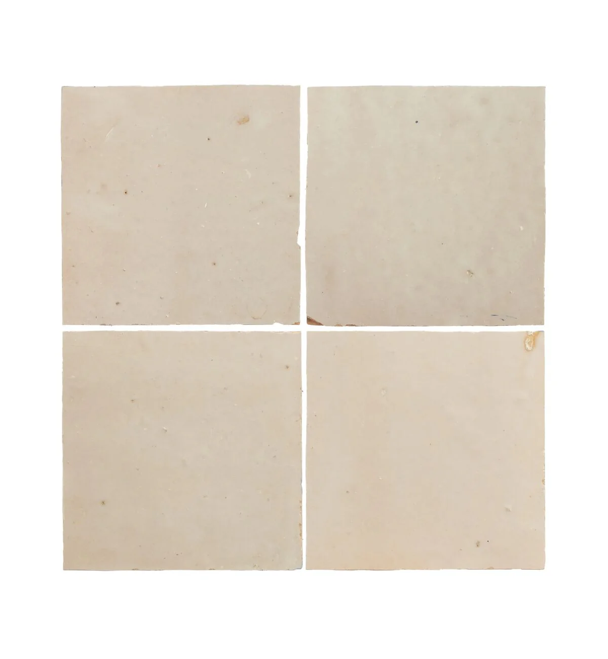 Medina Cloudy White Square Handmade Moroccan Zellige Tile - Image 5