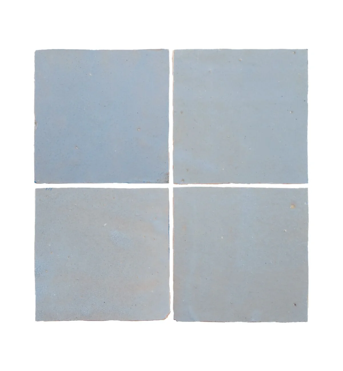 Medina Cornflower Blue Square Handmade Moroccan Zellige Tile - Image 5