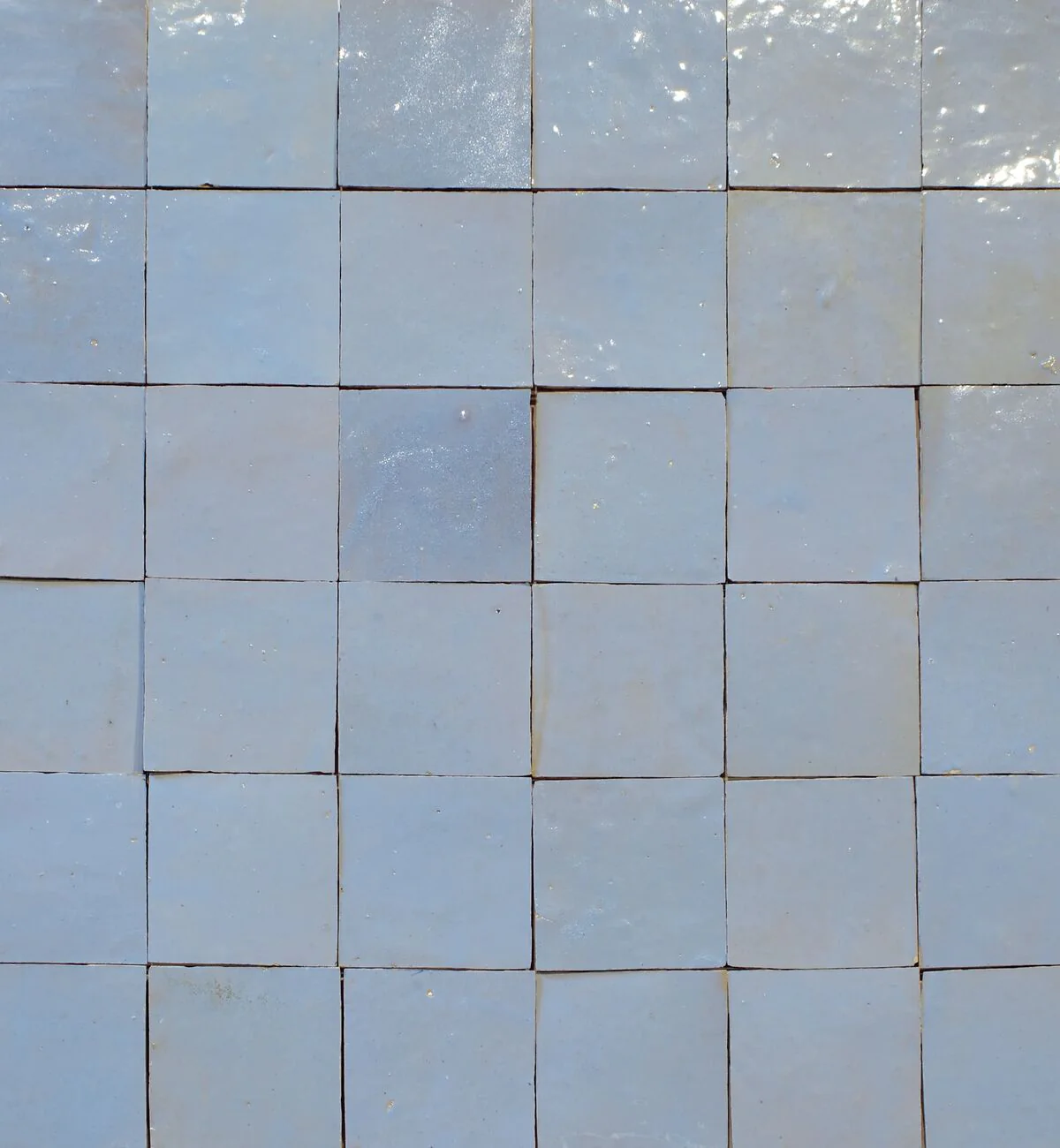 Medina Cornflower Blue Square Handmade Moroccan Zellige Tile - Image 6