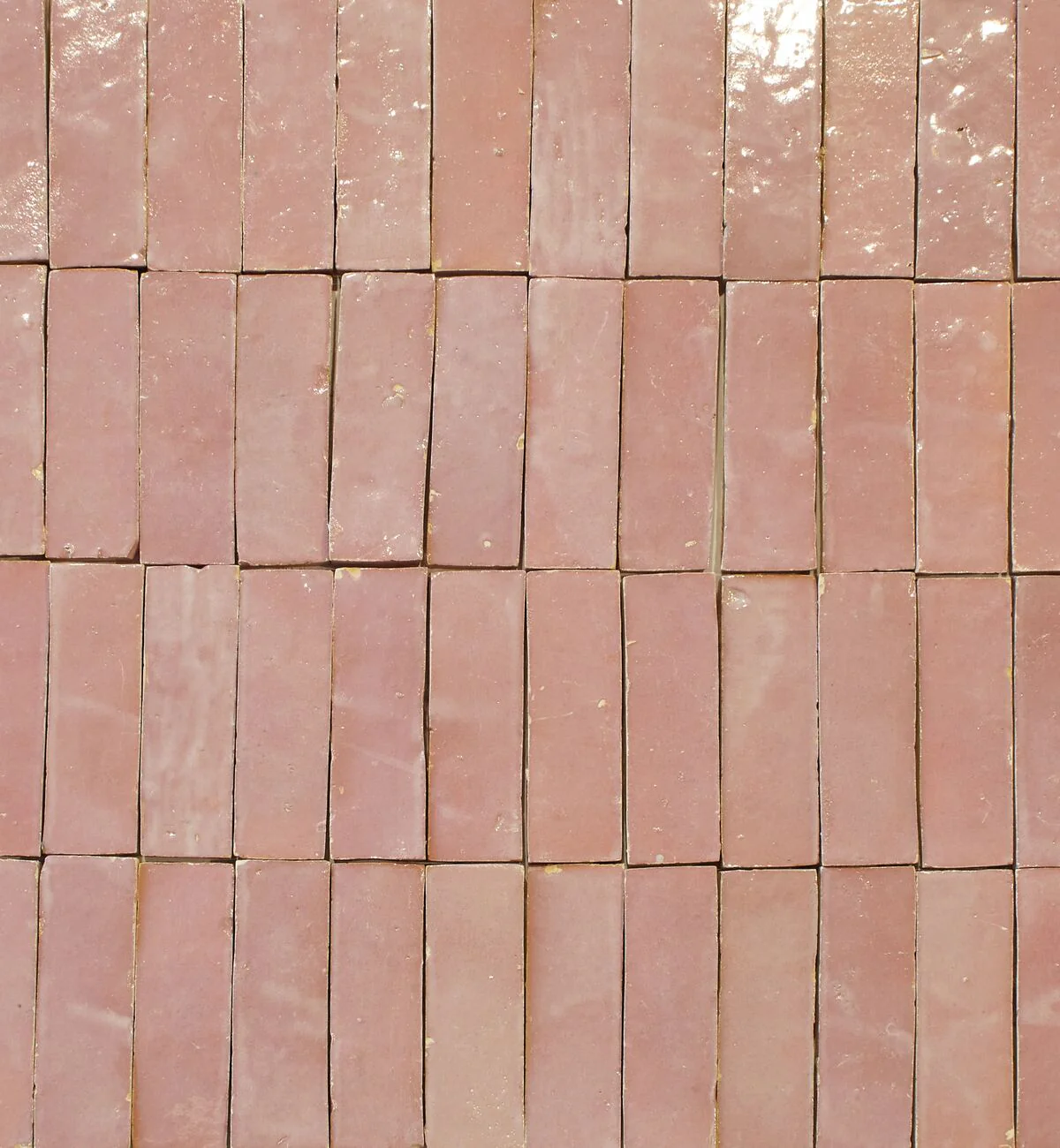 Medina Leather Pale Rectangle Handmade Moroccan Zellige Tile - Image 5