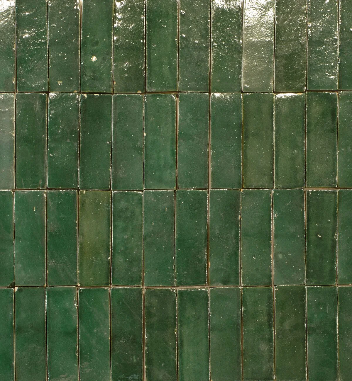 Medina Moss Green Rectangle Handmade Moroccan Zellige Tile - Image 5