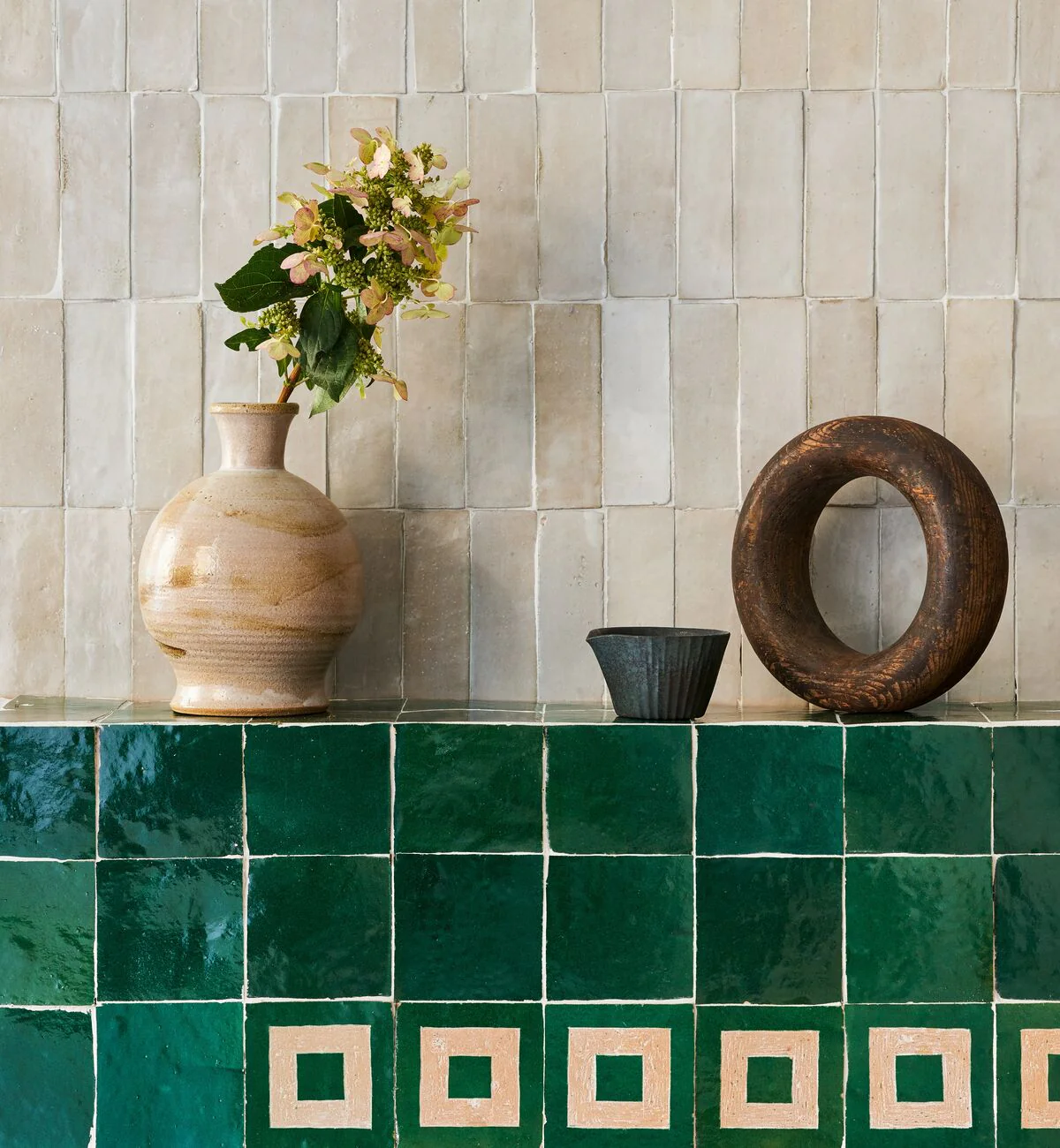Medina Moss Green Square Handmade Moroccan Zellige Tile - Image 8