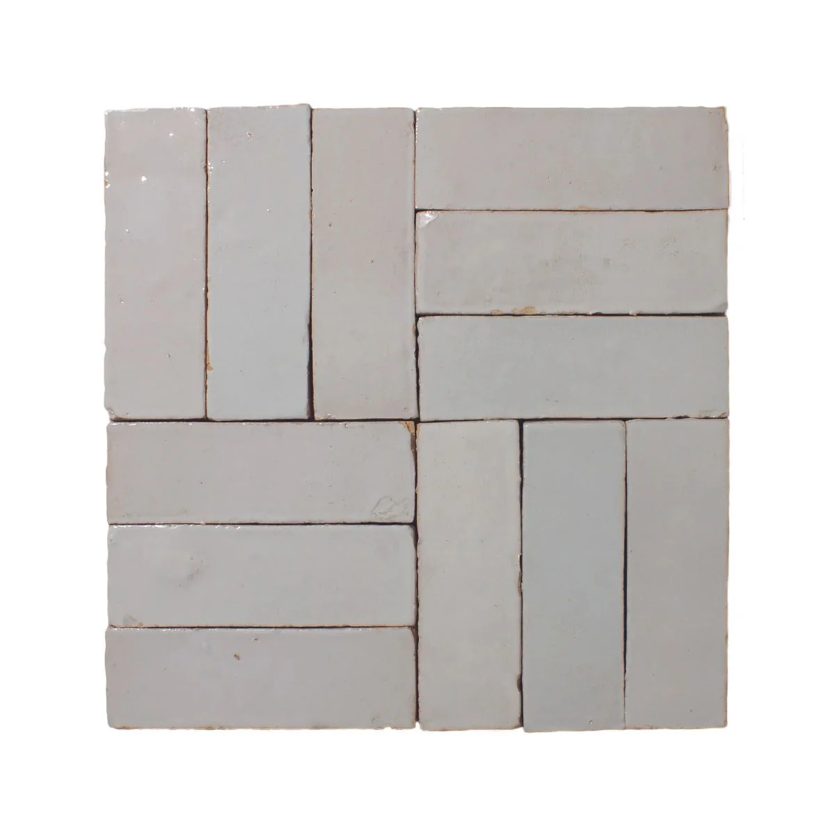 Medina Pure White Zellige Rectangle - Sample - Image 2