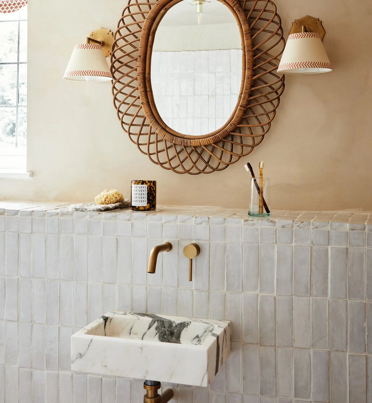 Medina Pure White Rectangle Handmade Moroccan Zellige Tile - Image 7
