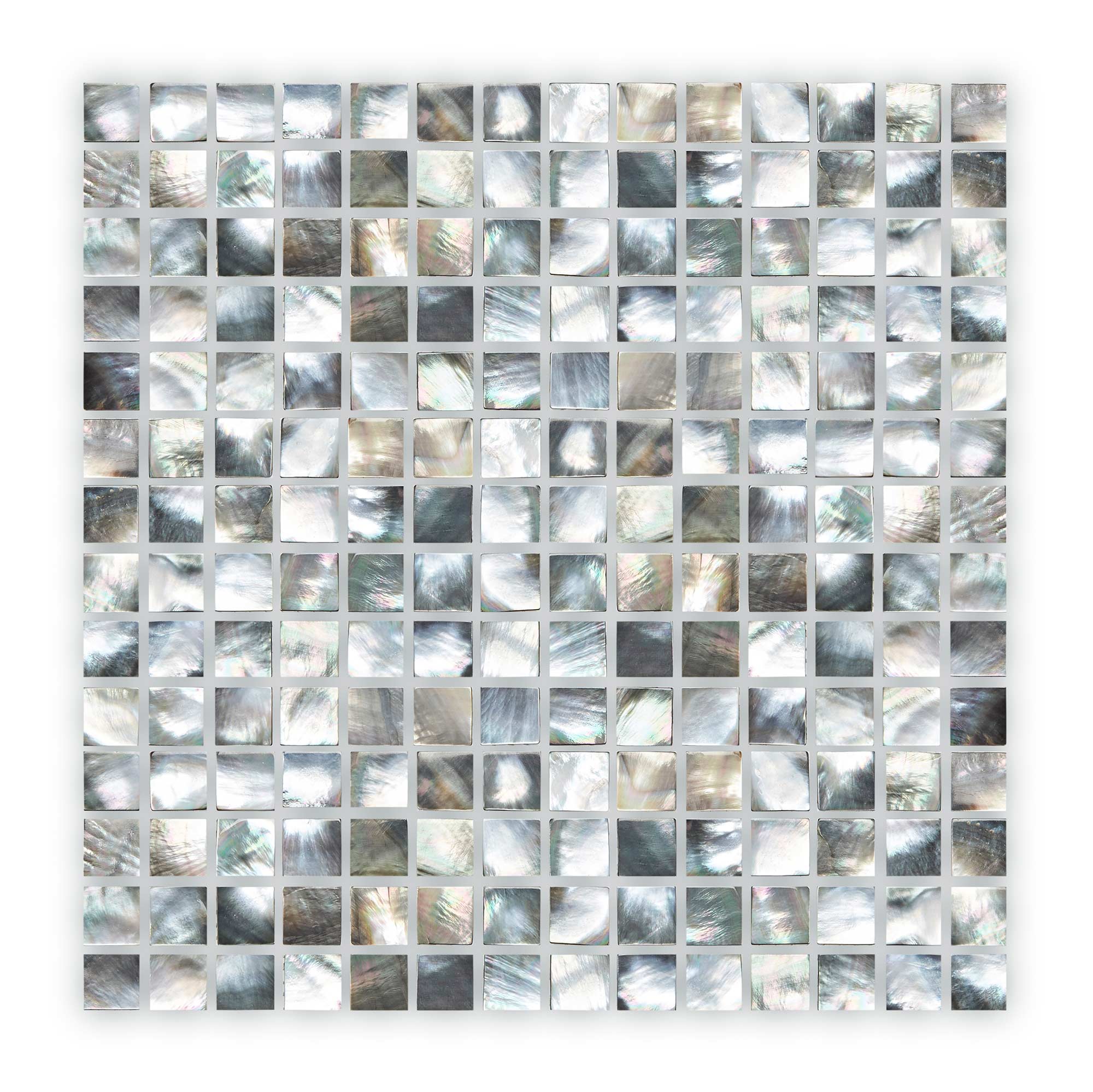 Mother of Pearl Black Square Mosaic - Sample