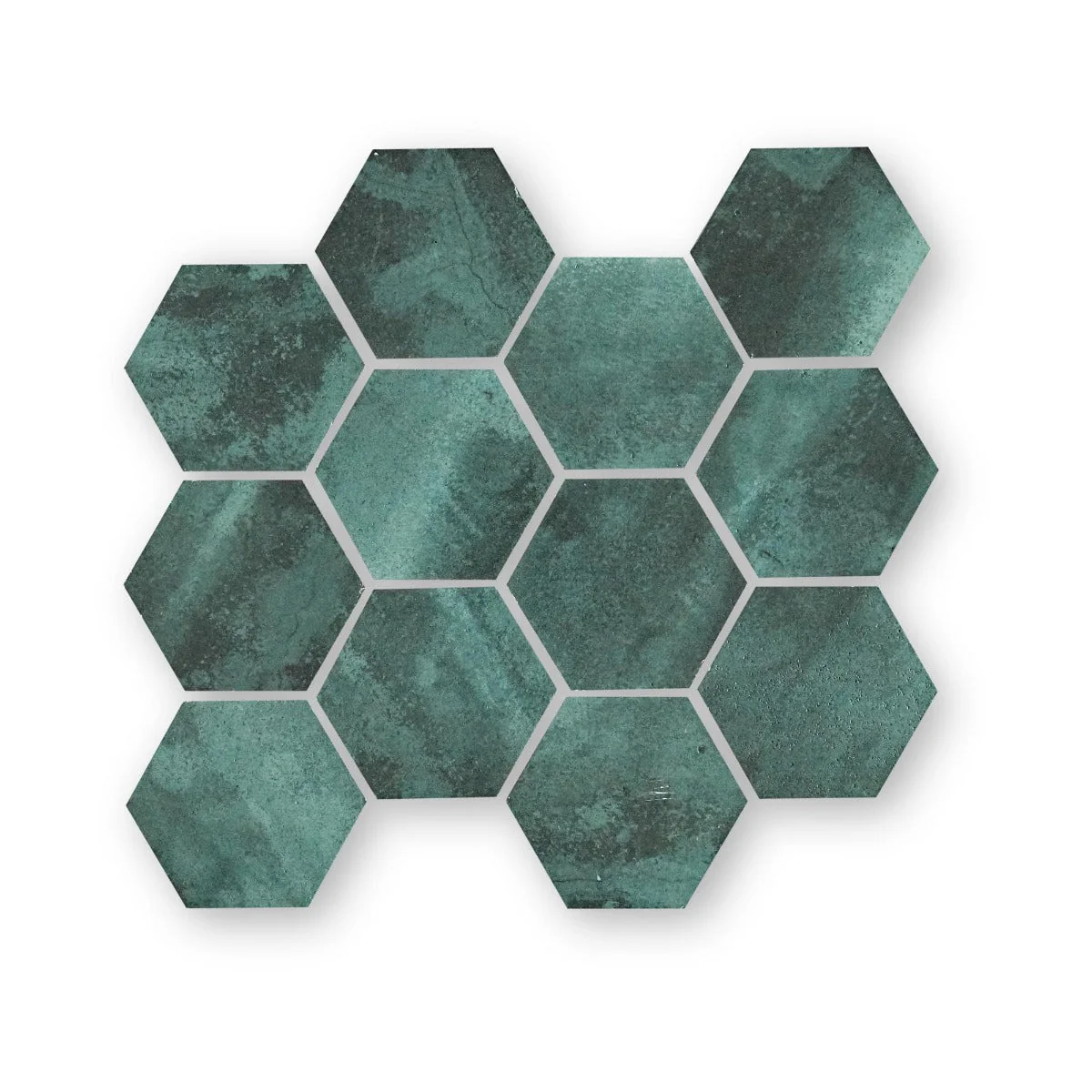 Nebula Green Hexagon - Sample