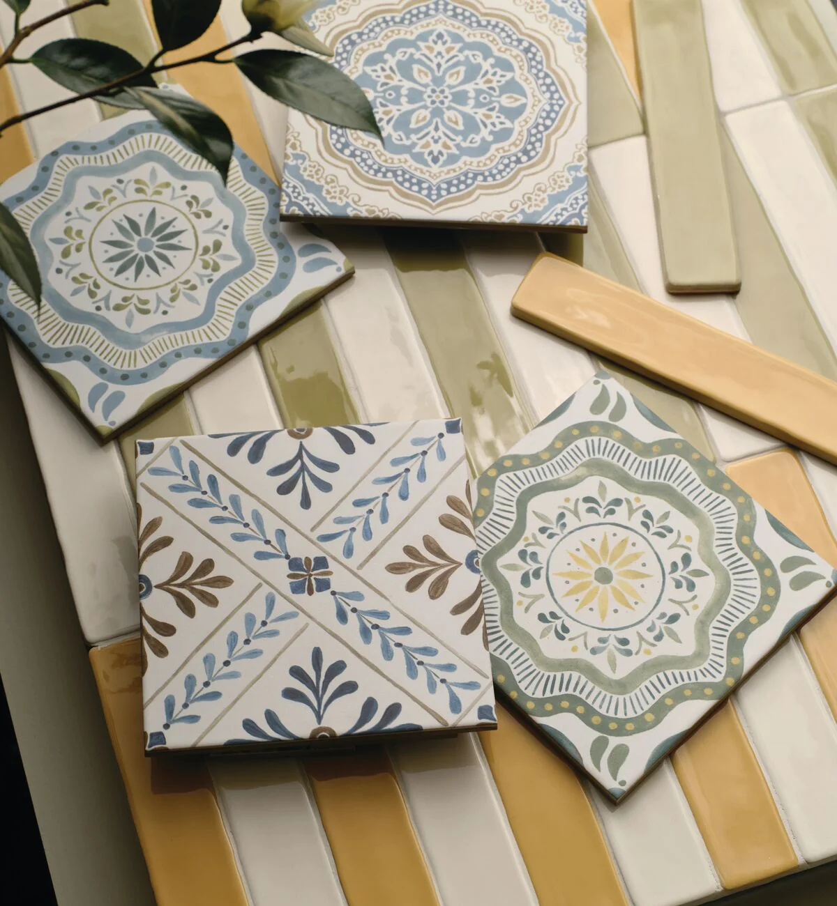 Nina Campbell Cochin Green Porcelain Tile - Image 3