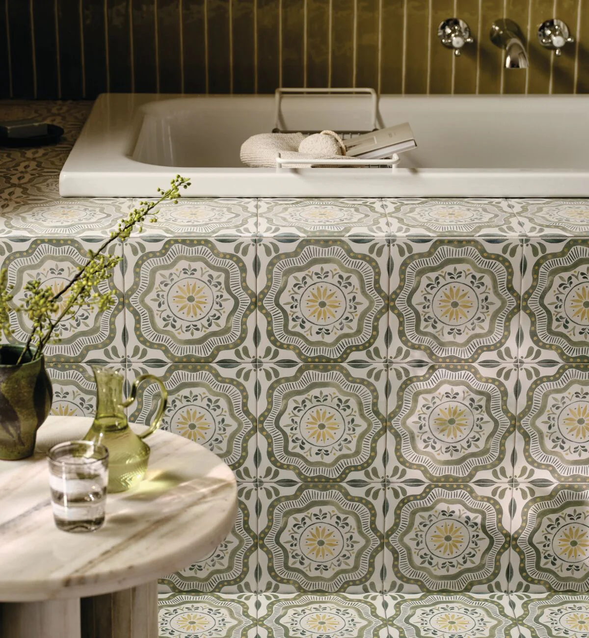 Nina Campbell Cochin Green Porcelain Tile - Image 2