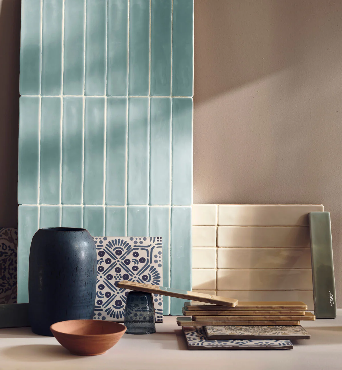 Nina Campbell Rivage Aqua Glazed Wall Tile - Image 5