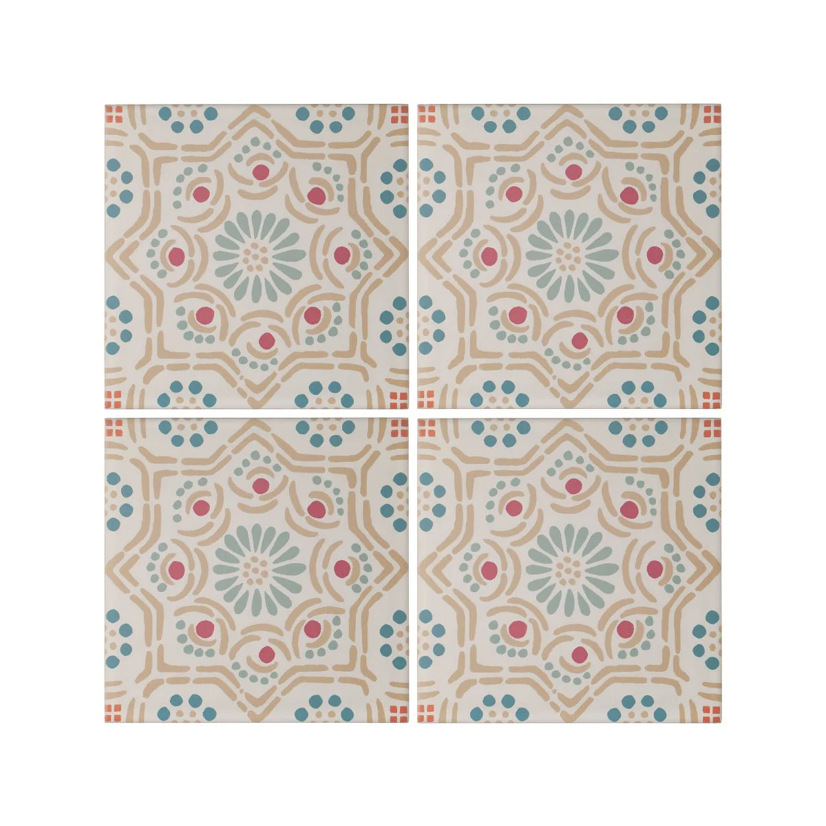 Nina Campbell Ronda Coral Aqua - Sample - Image 2