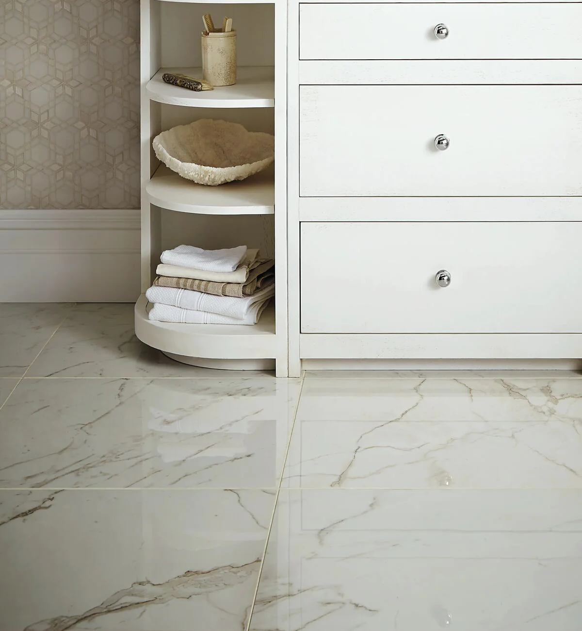North Beach Montgomery Marble Effect Tile 60 x 60 - Image 5