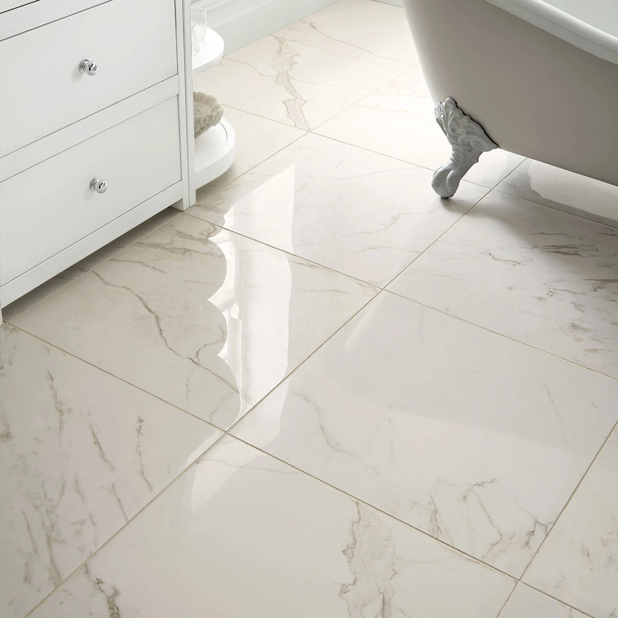 North Beach Montgomery Marble Effect Tile 60 x 60 - Image 6