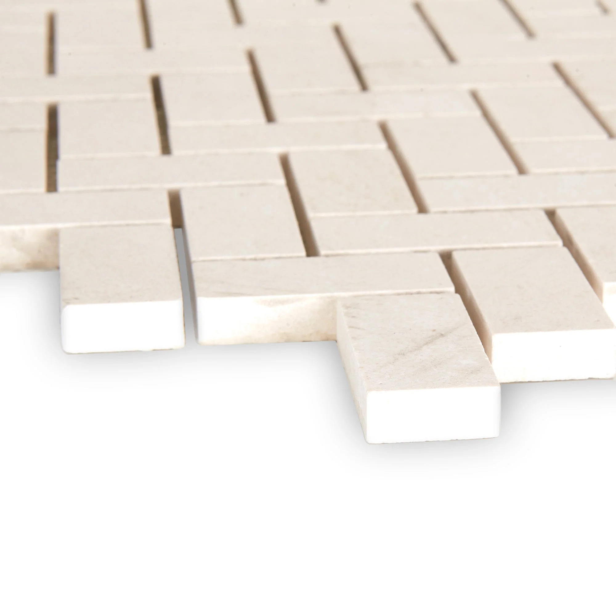 Palio Limestone Herringbone Mosaic Tile - Image 3