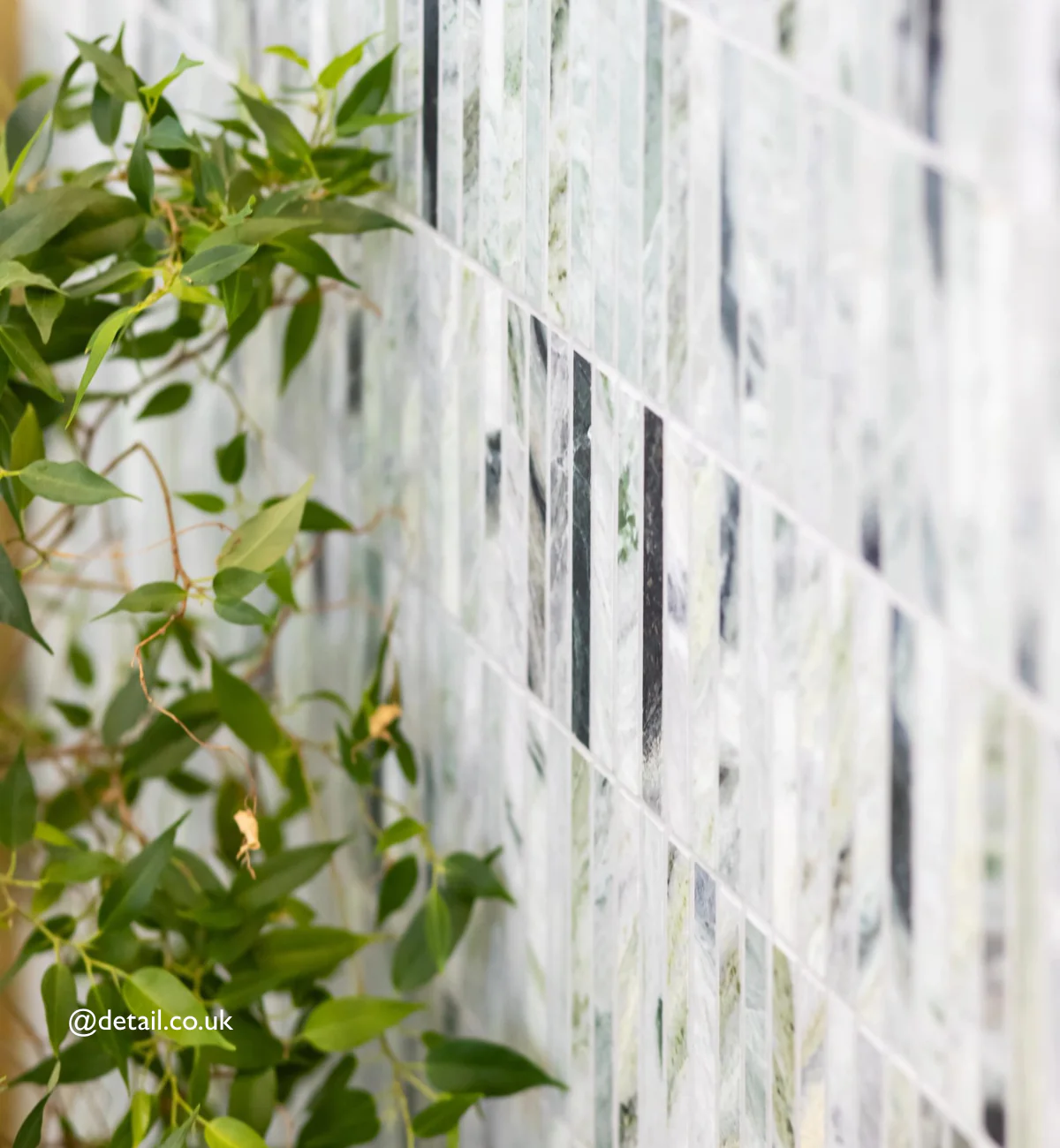 Seaspray Green Stacked Marble Mosaic - Image 3